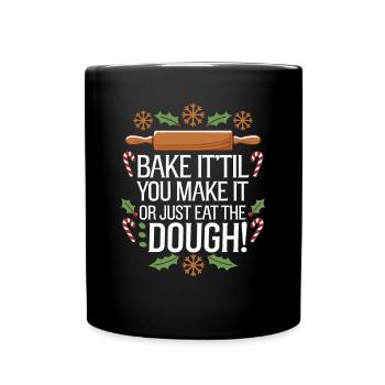 Christmas Time Cookies Gingerbread Baking - Full Colour Mug - black - Front