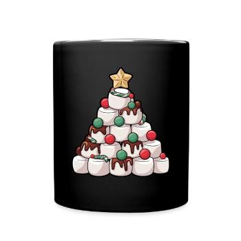 Arbre de Noël Guimauve - Mug uni - noir - Devant