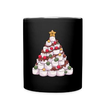Arbre de Noël Guimauve - Mug uni - noir - Devant