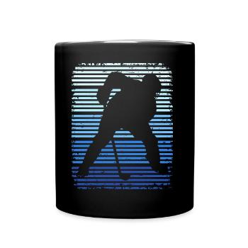 Hockey Retro Hockey Hockey Players - Full Colour Mug - black - Front