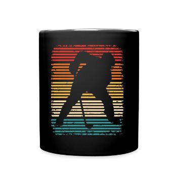 Hockey Retro Hockey Hockey Players - Full Colour Mug - black - Front