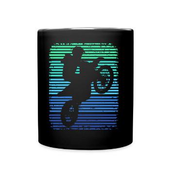 Dirt Bike Motocross Retro Enduro Supermoto - Mug uni - noir - Devant