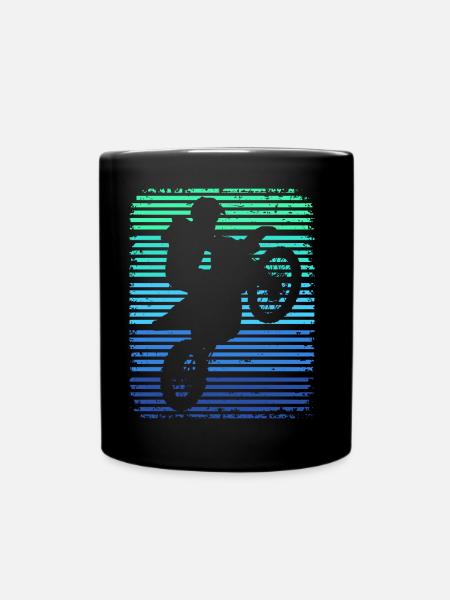 Dirt Bike Motocross Retro Enduro Supermoto - Tasse einfarbig - Schwarz