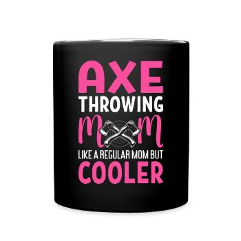 Hache Lancer Maman Maman Normale Mais Plus Cool À - Mug uni - noir - Devant