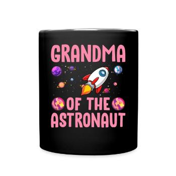 Astronaut's Grandma Space Planet - Full Colour Mug - black - Front