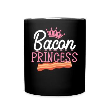 Bacon Princess Bacon Girl - Tasse einfarbig - Schwarz - Vorne