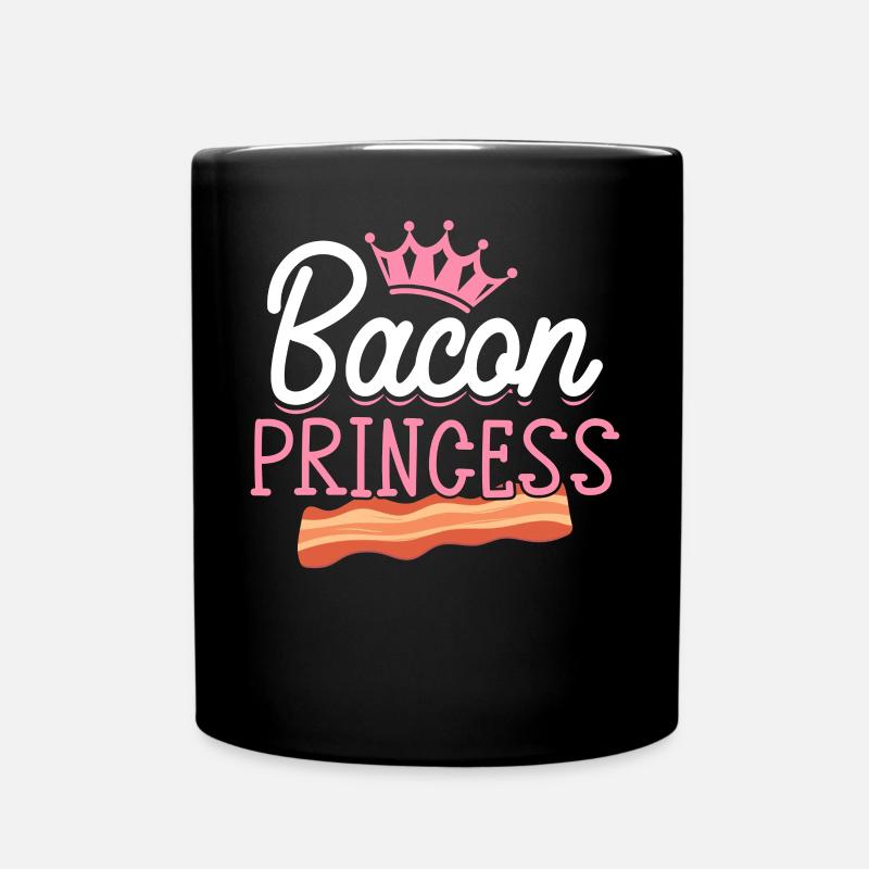 Bacon Princess Bacon Girl - Full Colour Mug - black