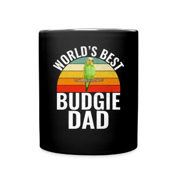 Budgie Gift - Tasse einfarbig - Schwarz - Vorne