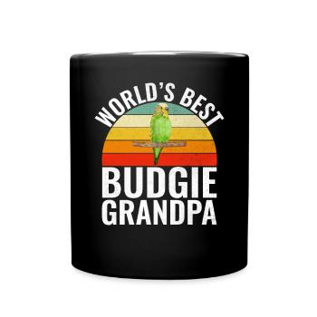 Budgie Gift - Full Colour Mug - black - Front