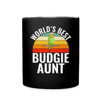 Budgie Gift - Full Colour Mug - black - Front