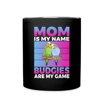 Cadeau de perruche - Mug uni - noir - Devant