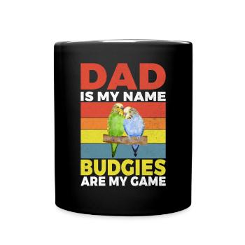 Budgie Gift - Full Colour Mug - black - Front