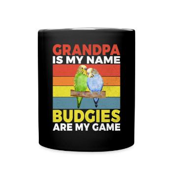 Budgie Gift - Full Colour Mug - black - Front