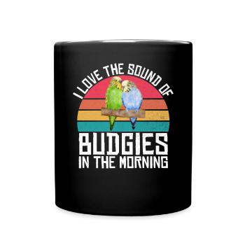 Budgie Gift - Full Colour Mug - black - Front