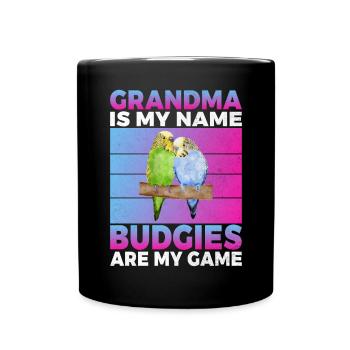 Budgie Gift - Full Colour Mug - black - Front