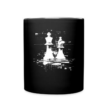 Dames d’échecs et croquis du roi - Mug uni - noir - Devant