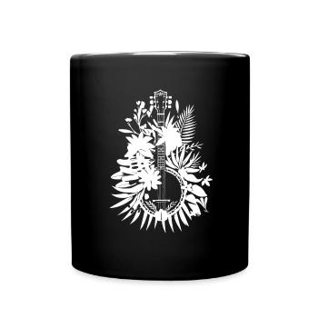 Banjo Cartoon Stil - Tasse einfarbig - Schwarz - Vorne