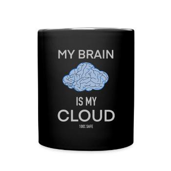 Netzwerk - Cloud - Tasse einfarbig - Schwarz - Vorne