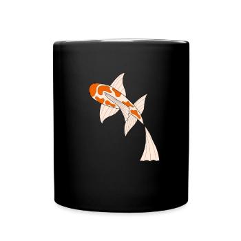 Koi - Tasse einfarbig - Schwarz - Vorne