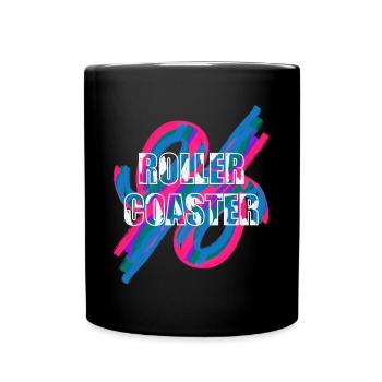 Achterbahn - Roller Coaster - Tasse einfarbig - Schwarz - Vorne