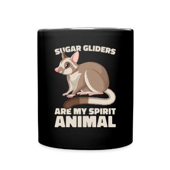 Flying Squirrel Suger Glider Short-headed Glider - Full Colour Mug - black - Front
