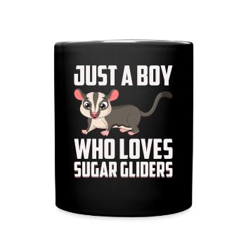 Flying Squirrel Suger Glider Short-headed Glider - Full Colour Mug - black - Front