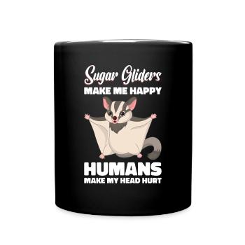 Flying Squirrel Suger Glider Short-headed Glider - Full Colour Mug - black - Front