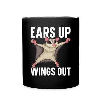 Flying Squirrel Suger Glider Short-headed Glider - Full Colour Mug - black - Front