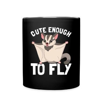 Flying Squirrel Suger Glider Short-headed Glider - Full Colour Mug - black - Front