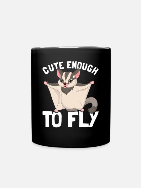 Flughörnchen Suger Glider Kurzkopfgleitbeutler - Tasse einfarbig - Schwarz