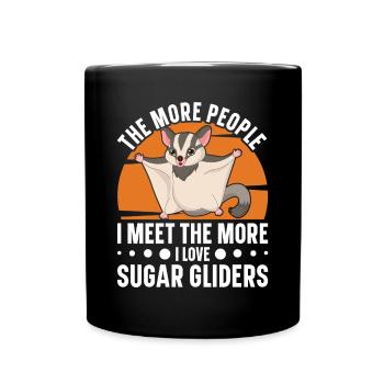 Flying Squirrel Suger Glider Short-headed Glider - Full Colour Mug - black - Front
