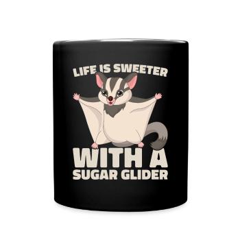 Flying Squirrel Suger Glider Short-headed Glider - Full Colour Mug - black - Front