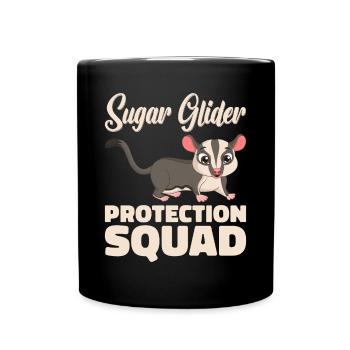 Flying Squirrel Suger Glider Short-headed Glider - Full Colour Mug - black - Front