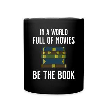 Buch Bücher Bibliothek Literatur Lesen Read Books - Tasse einfarbig - Schwarz - Vorne