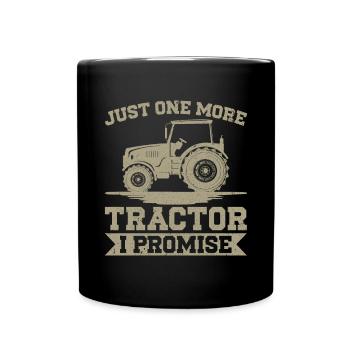 Landwirtschafts Traktor Vintage Traktor Landwirte - Tasse einfarbig - Schwarz - Vorne