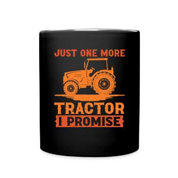 Landwirtschafts Traktor Vintage Traktor Landwirte - Tasse einfarbig - Schwarz - Vorne