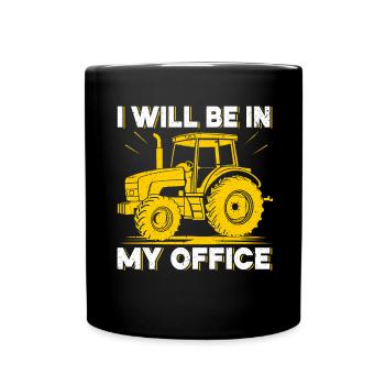 Landwirtschafts Traktor Vintage Traktor Landwirte - Tasse einfarbig - Schwarz - Vorne