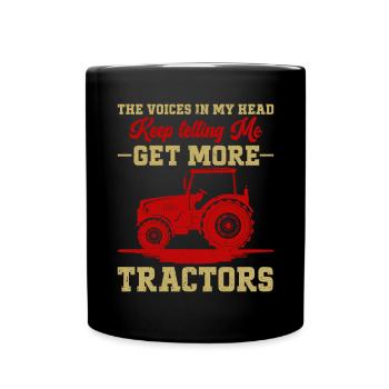 Landwirtschafts Traktor Vintage Traktor Landwirte - Tasse einfarbig - Schwarz - Vorne
