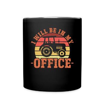 Landwirtschafts Traktor Vintage Traktor Landwirte - Tasse einfarbig - Schwarz - Vorne