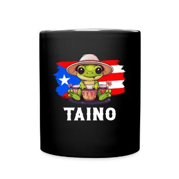 Puerto rican coqui frog taino - Tasse einfarbig - Schwarz - Vorne