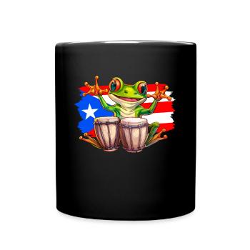 Puerto rican coqui frog taino - Tasse einfarbig - Schwarz - Vorne