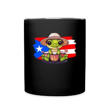 Puerto rican coqui frog taino - Tasse einfarbig - Schwarz - Vorne