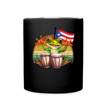 Puerto rican coqui frog taino - Tasse einfarbig - Schwarz - Vorne