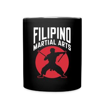 Arts Martiaux philippins Arnis Silhouette Design - Mug uni - noir - Devant