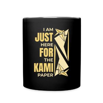 Nur hier für das Kami Papier Falten Eule Papier - Tasse einfarbig - Schwarz - Vorne