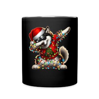 Lunettes de soleil à pois Alaskan Malamute Chien Niedli - Mug uni - noir - Devant