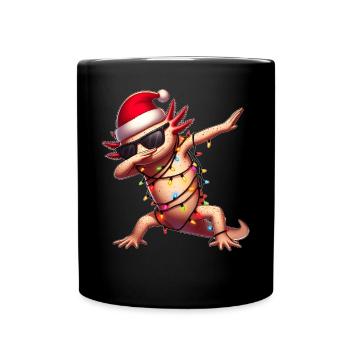 Polka Dot Axolotl Sunglasses Cute Christmas - Full Colour Mug - black - Front