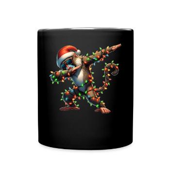 Polka Dot Baboon Sunglasses Cute Christmas - Full Colour Mug - black - Front