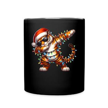 Lunettes de soleil à pois Bengal chat Noël mignon - Mug uni - noir - Devant