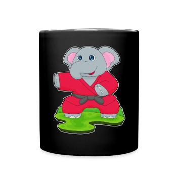 Karaté d’éléphant arts martiaux - Mug uni - noir - Devant